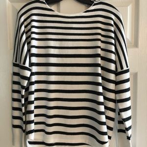 White and grey sweater